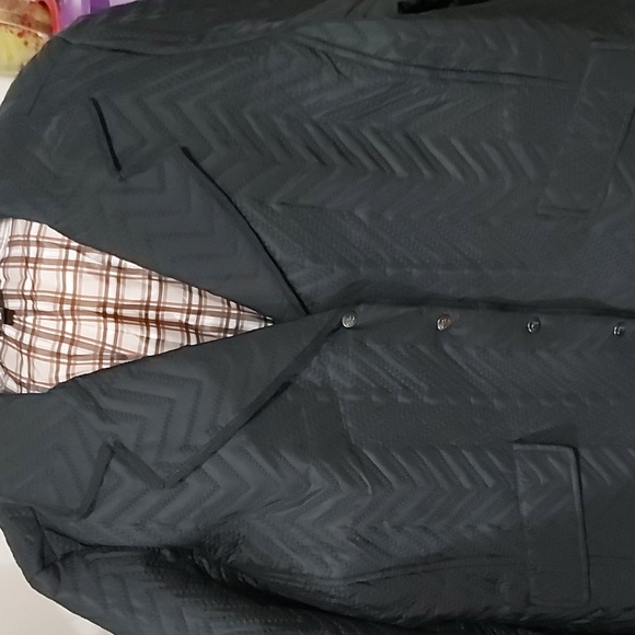 Womens Black quilted jacket blazer - Picture 2 of 7